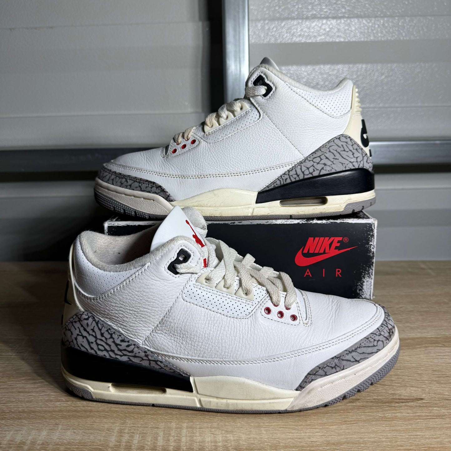 Size 8 -  AJ 3 Retro White Cement Reimagined