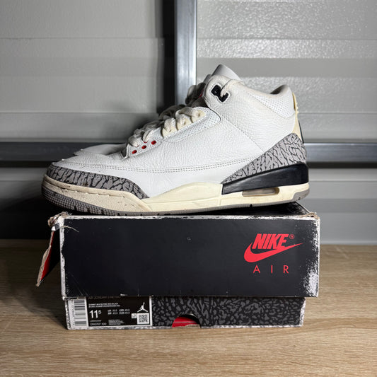 Size 11.5 – AJ 3 Retro White Cement Reimagined