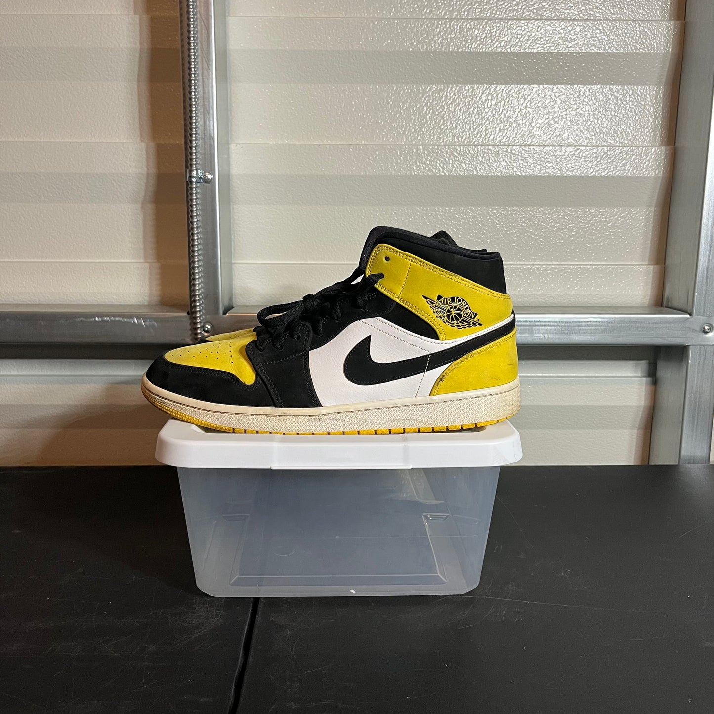 Size 12 - AJ 1 Mid Yellow Toe