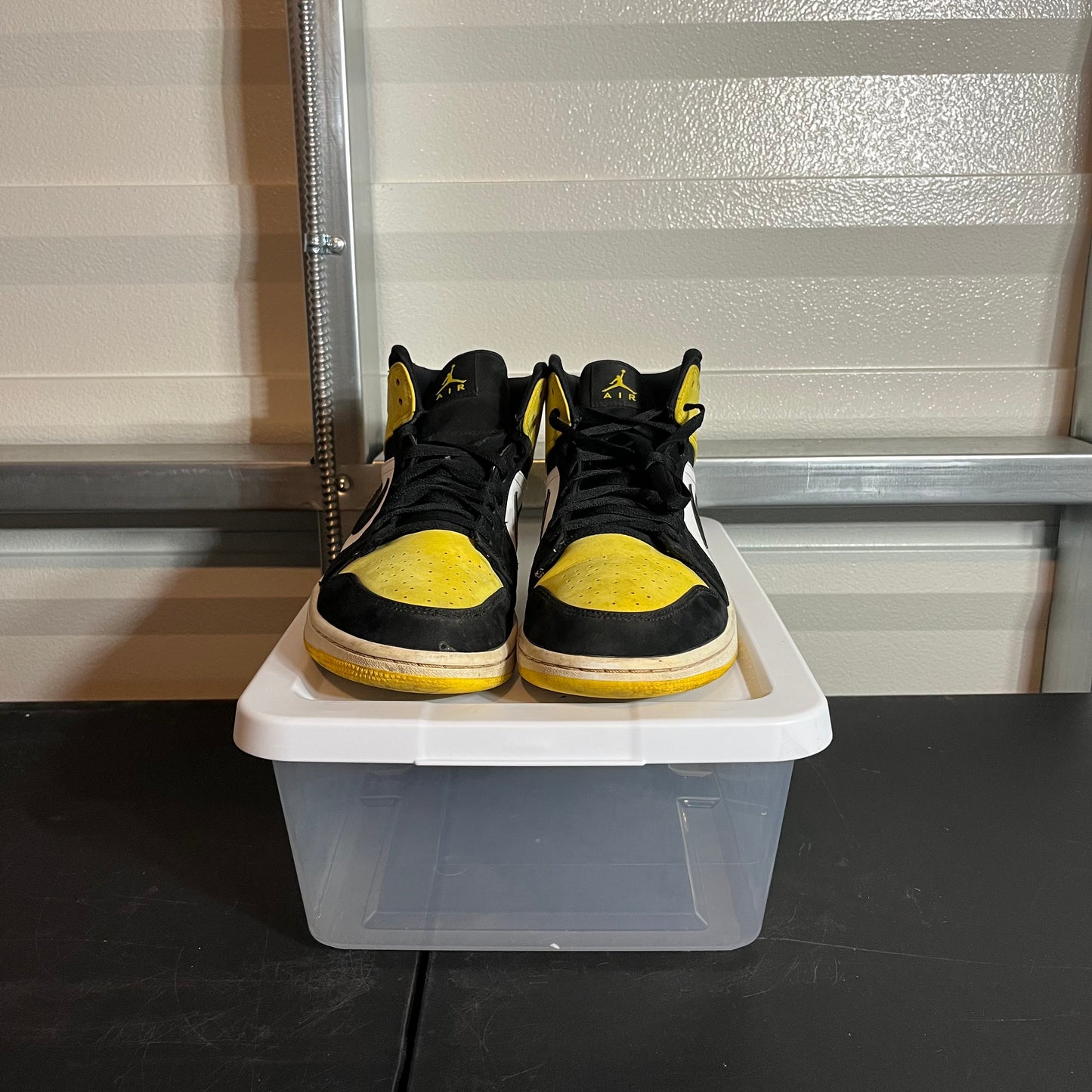 Size 12 - AJ 1 Mid Yellow Toe
