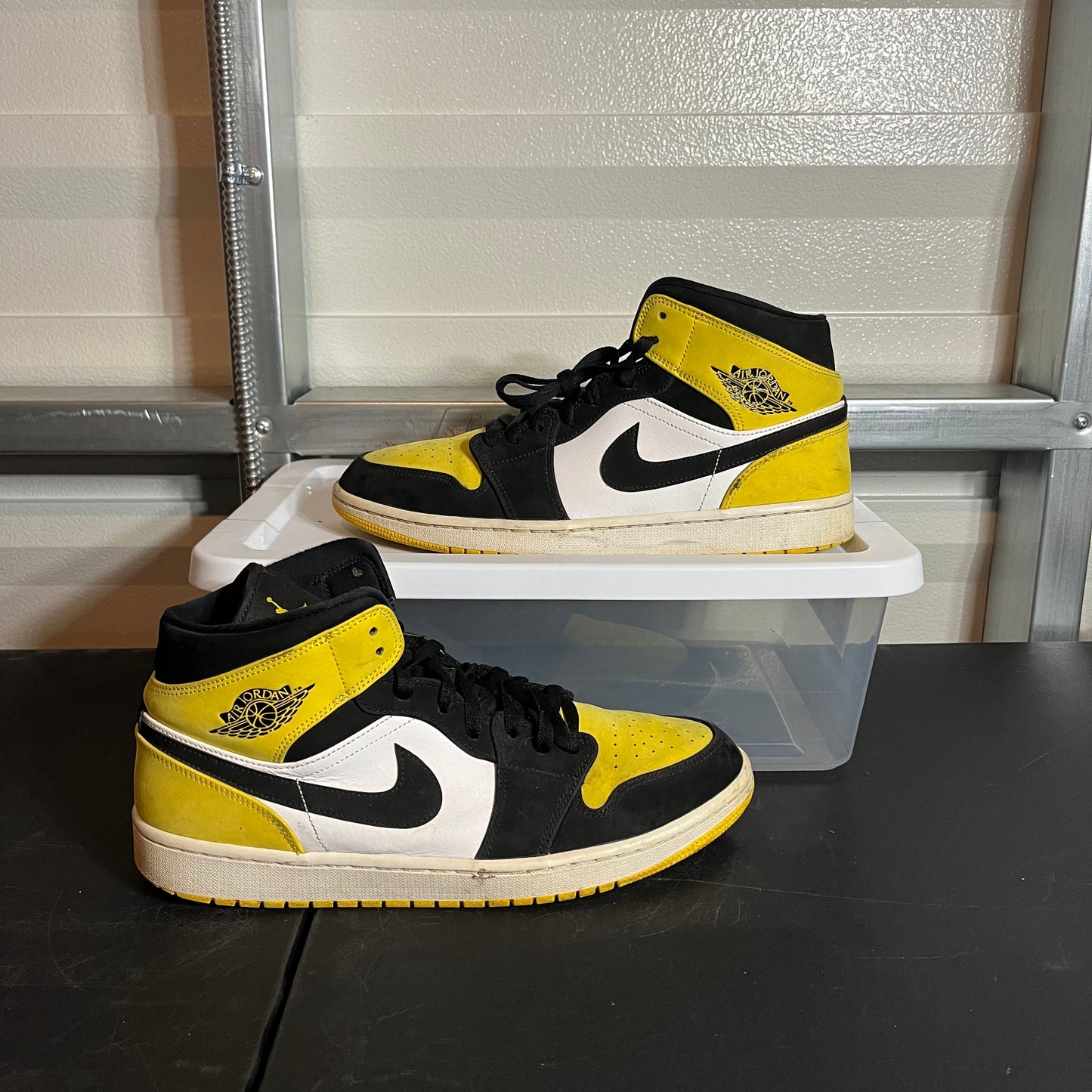 Size 12 - AJ 1 Mid Yellow Toe