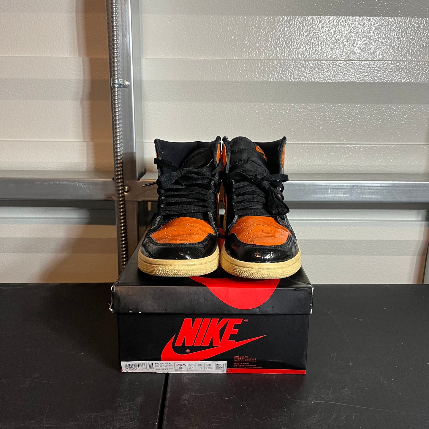 Size 8 - AJ 1 Retro High Shattered Blackboard 3.0