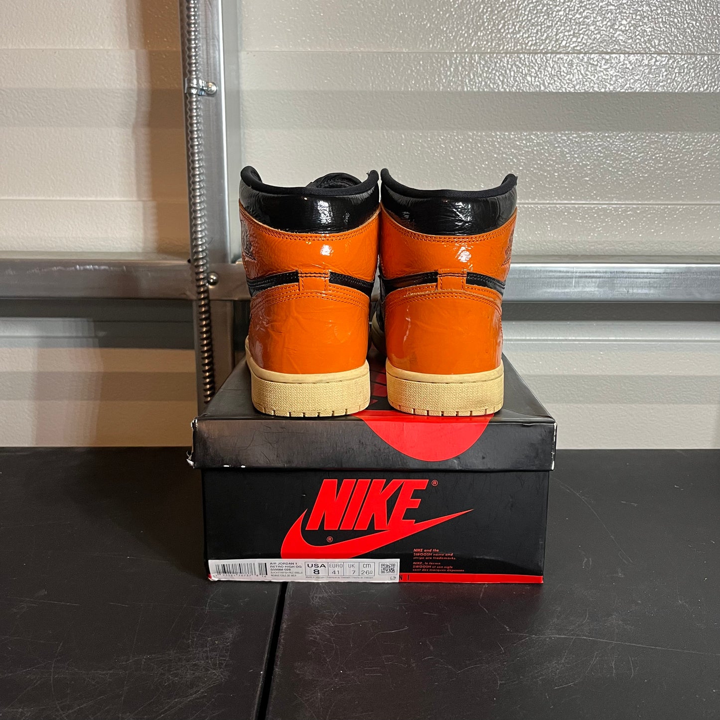 Size 8 - AJ 1 Retro High Shattered Blackboard 3.0