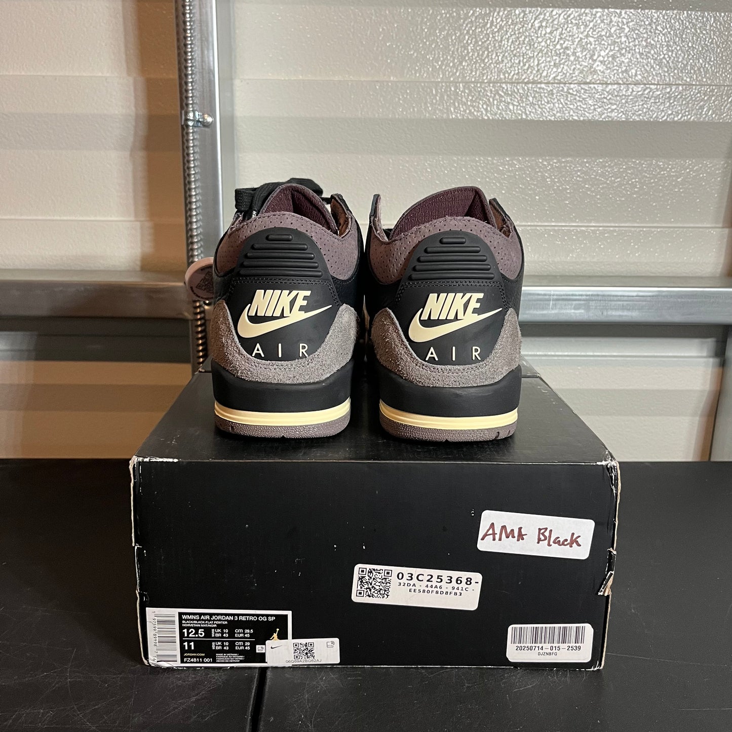 Size 12.5W - AJ 3 Retro A Ma Maniére While You Were Sleeping