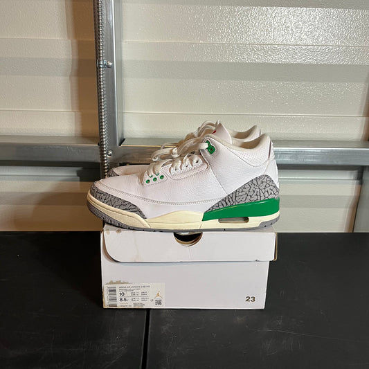 Size 10W - AJ 3 Retro Lucky Green
