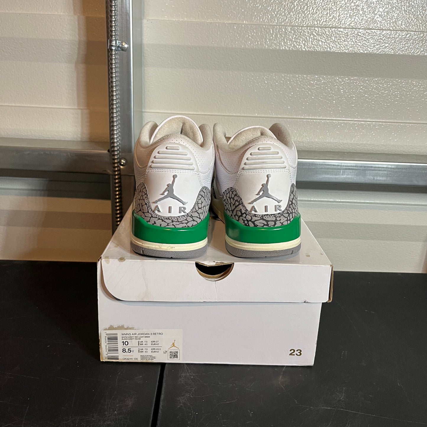 Size 10W - AJ 3 Retro Lucky Green