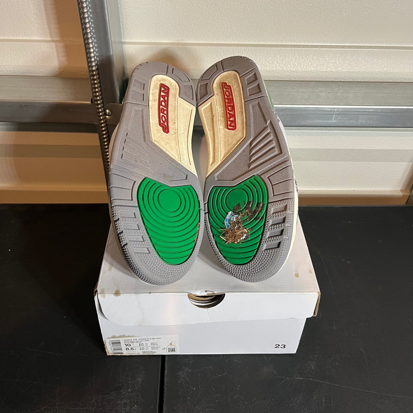 Size 10W - AJ 3 Retro Lucky Green