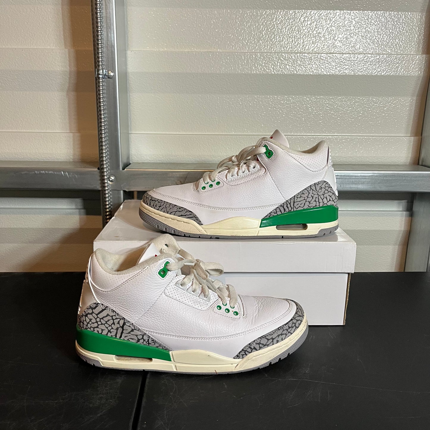 Size 10W - AJ 3 Retro Lucky Green
