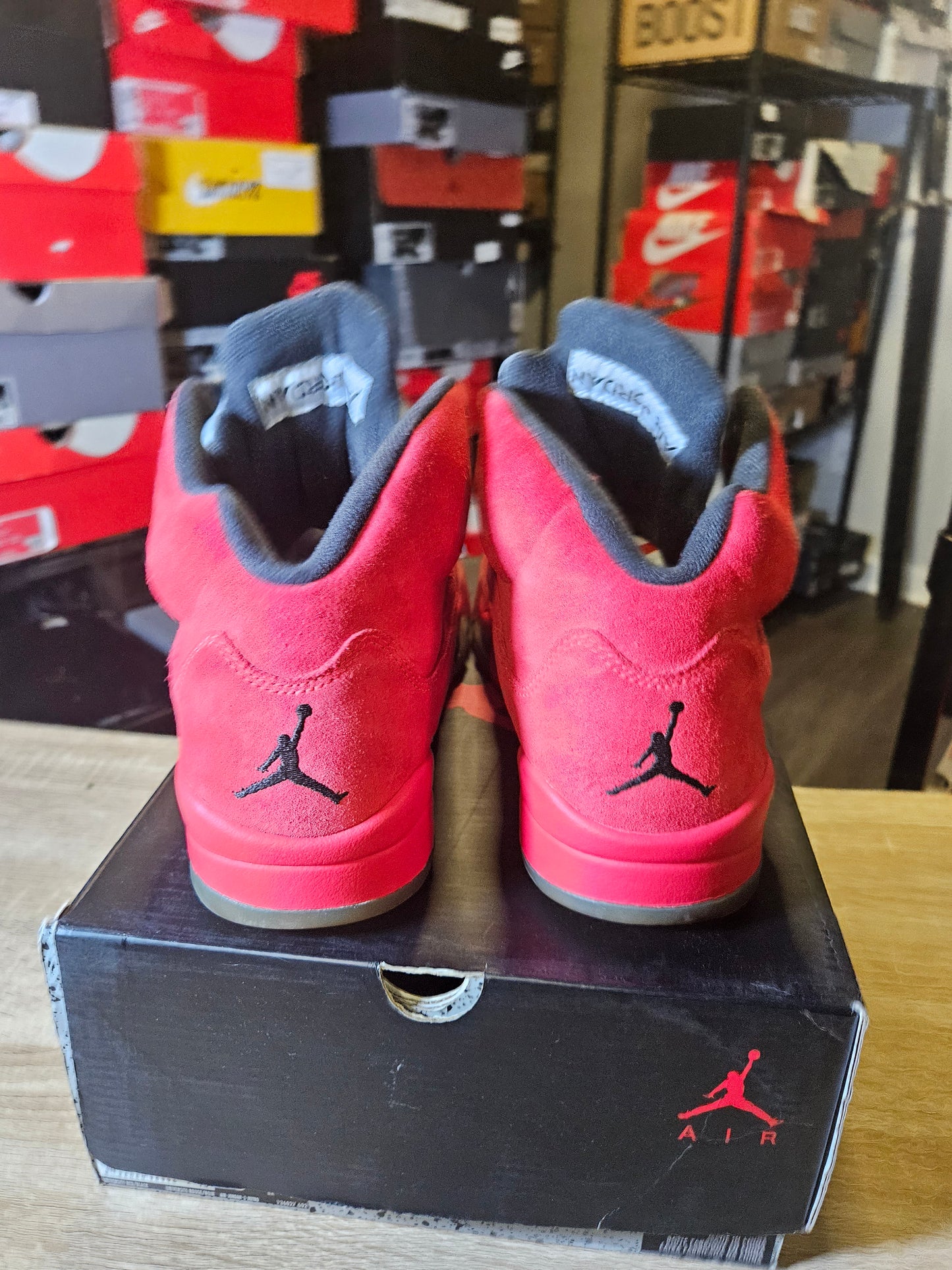 Size 8 - AJ 5 Retro Red Suede
