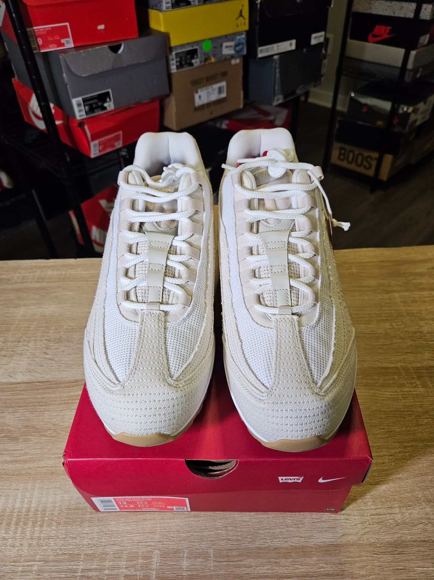 Size 13 - Levi's x Air Max 95 OG Light Orewood Brown