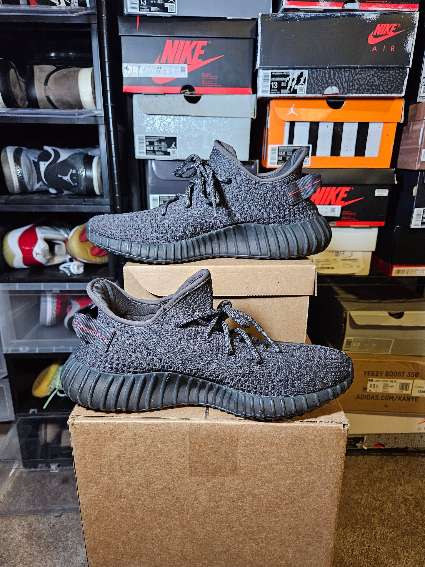 Size 9.5 - YZY Boost 350 V2 Black Reflective