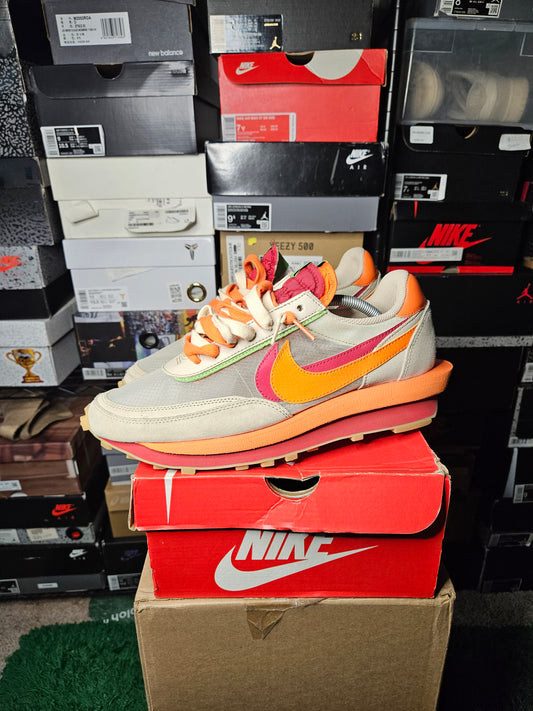 Size 11 - Sacai x Clot x LDWaffle Net Orange Blaze