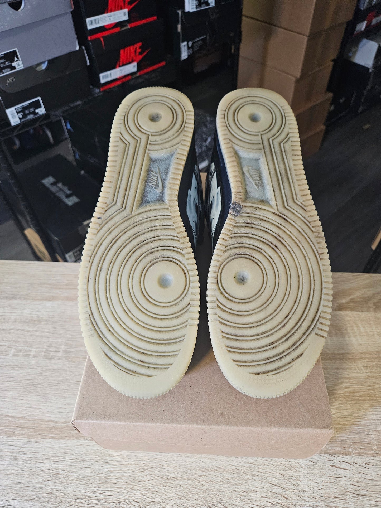 Size 10.5 - Air Force 1 '07 QS Black Skeleton