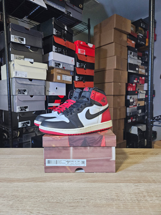 Size 7.5 - AJ 1 Retro OG High Black Toe Reimagined
