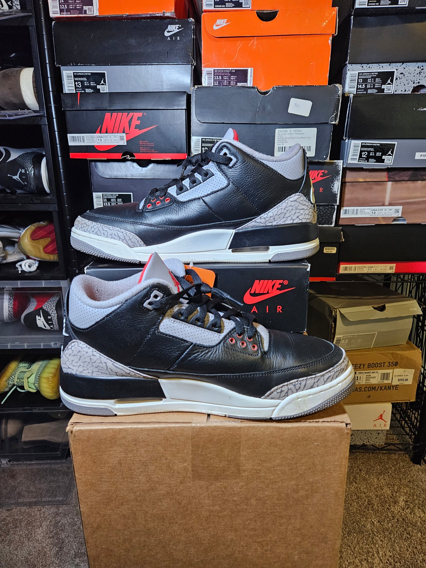 Size 11.5 - AJ 3 Retro OG 2024 Black Cement