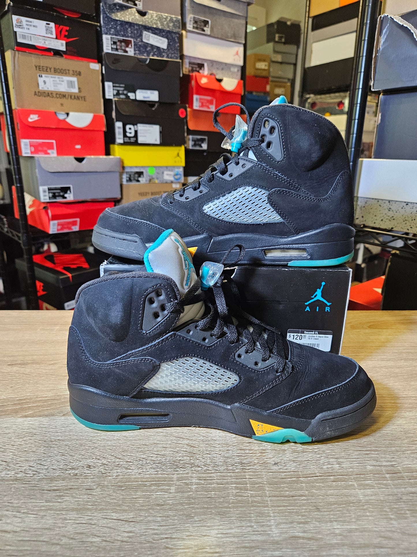 Size 10.5 - AJ 5 Retro Mid Aqua