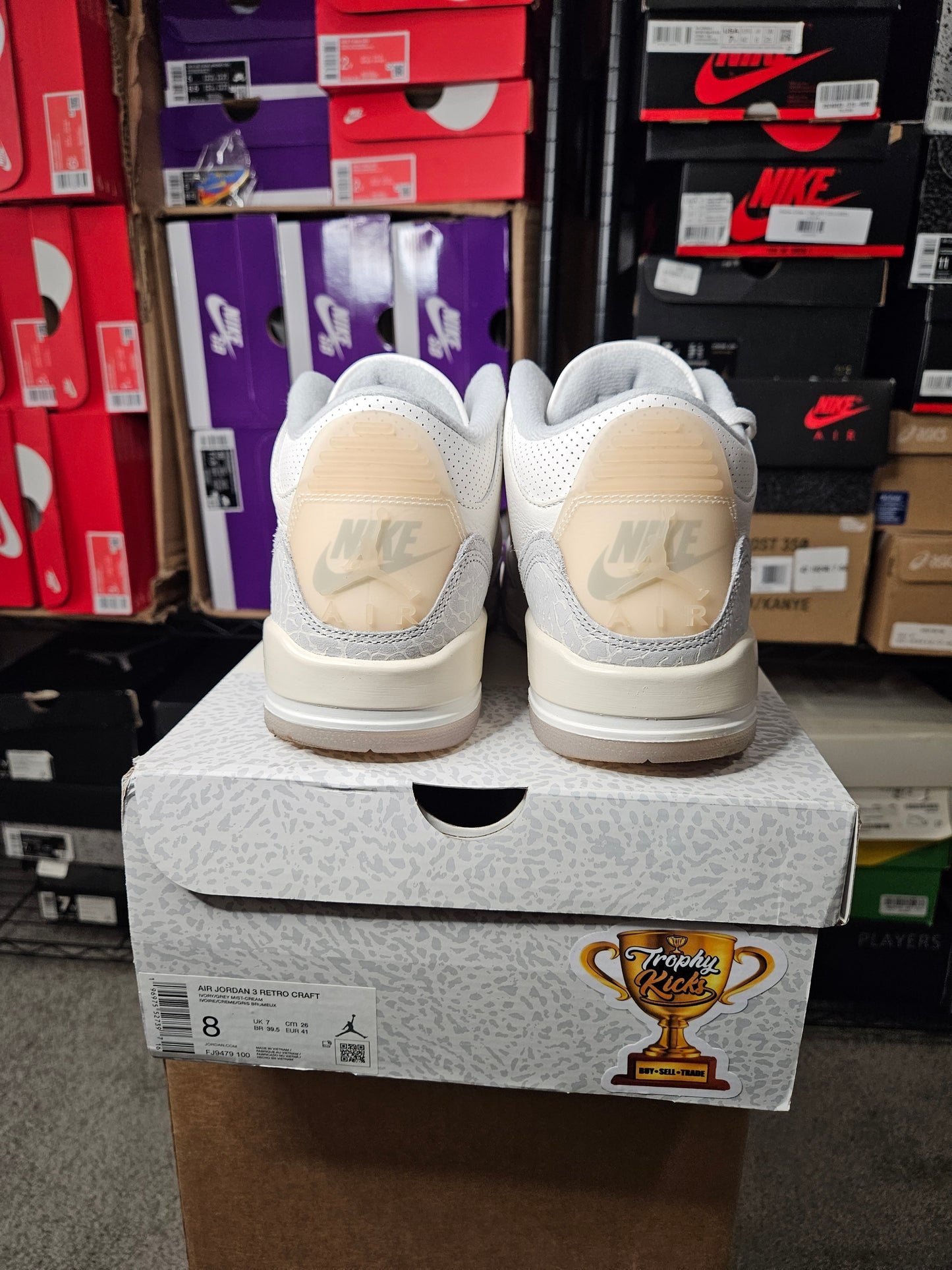 Size 8 - AJ 3 Retro SE Craft Ivory