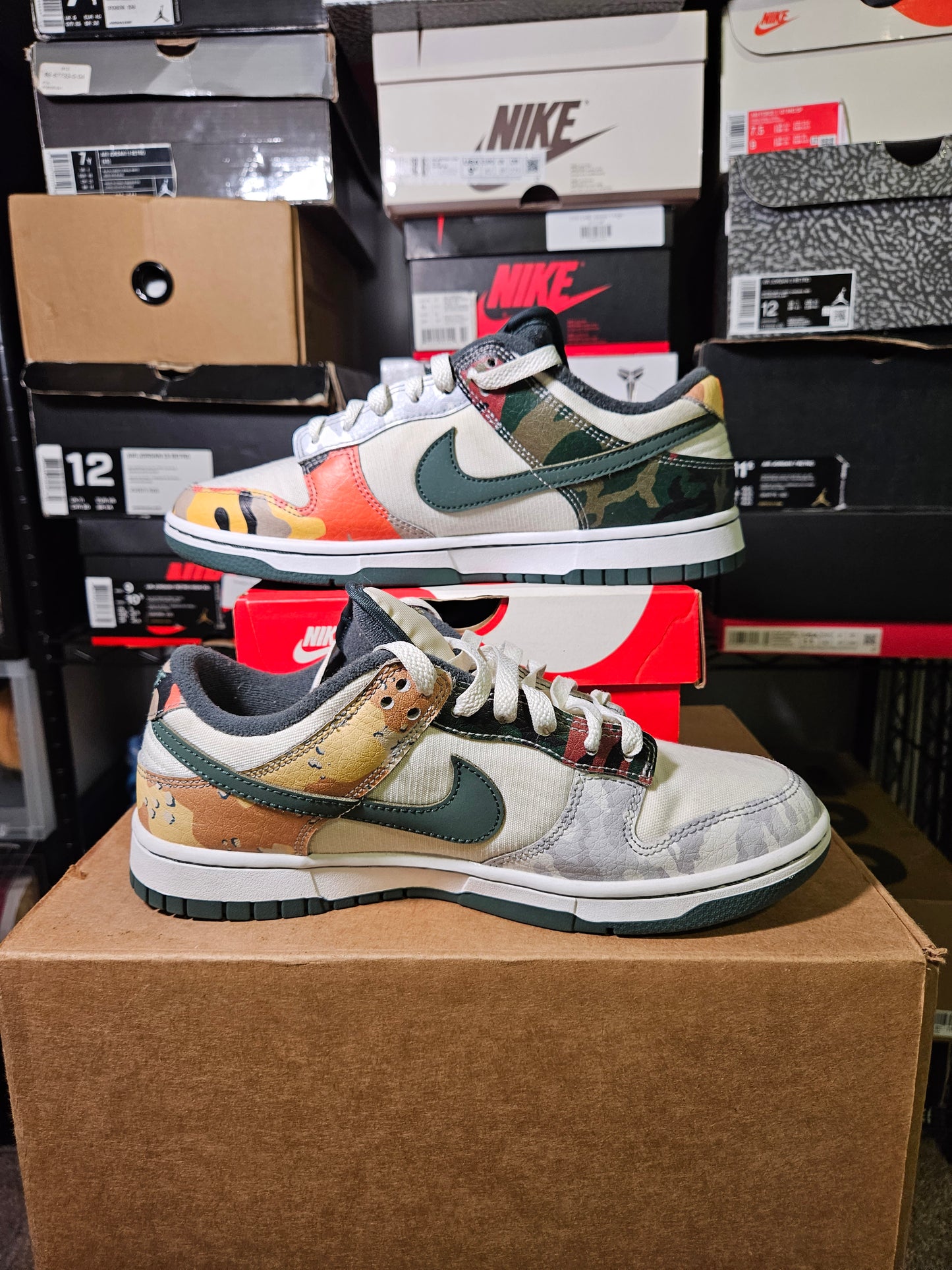 Size 8 - Nike Dunk SE Low Sail Multi-Camo
