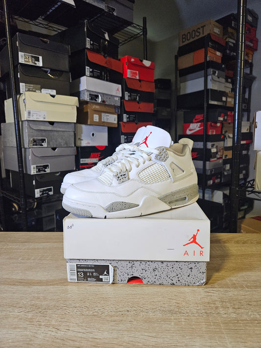 Size 13 - AJ 4 Retro Mid White Oreo