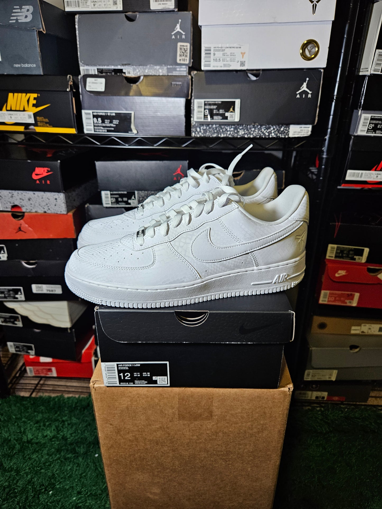 Size 12 - Kobe Bryant x Air Force 1 Low Forever White