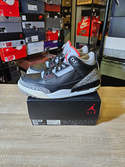 Size 9.5 - AJ 3 Retro OG Mid Black Cement