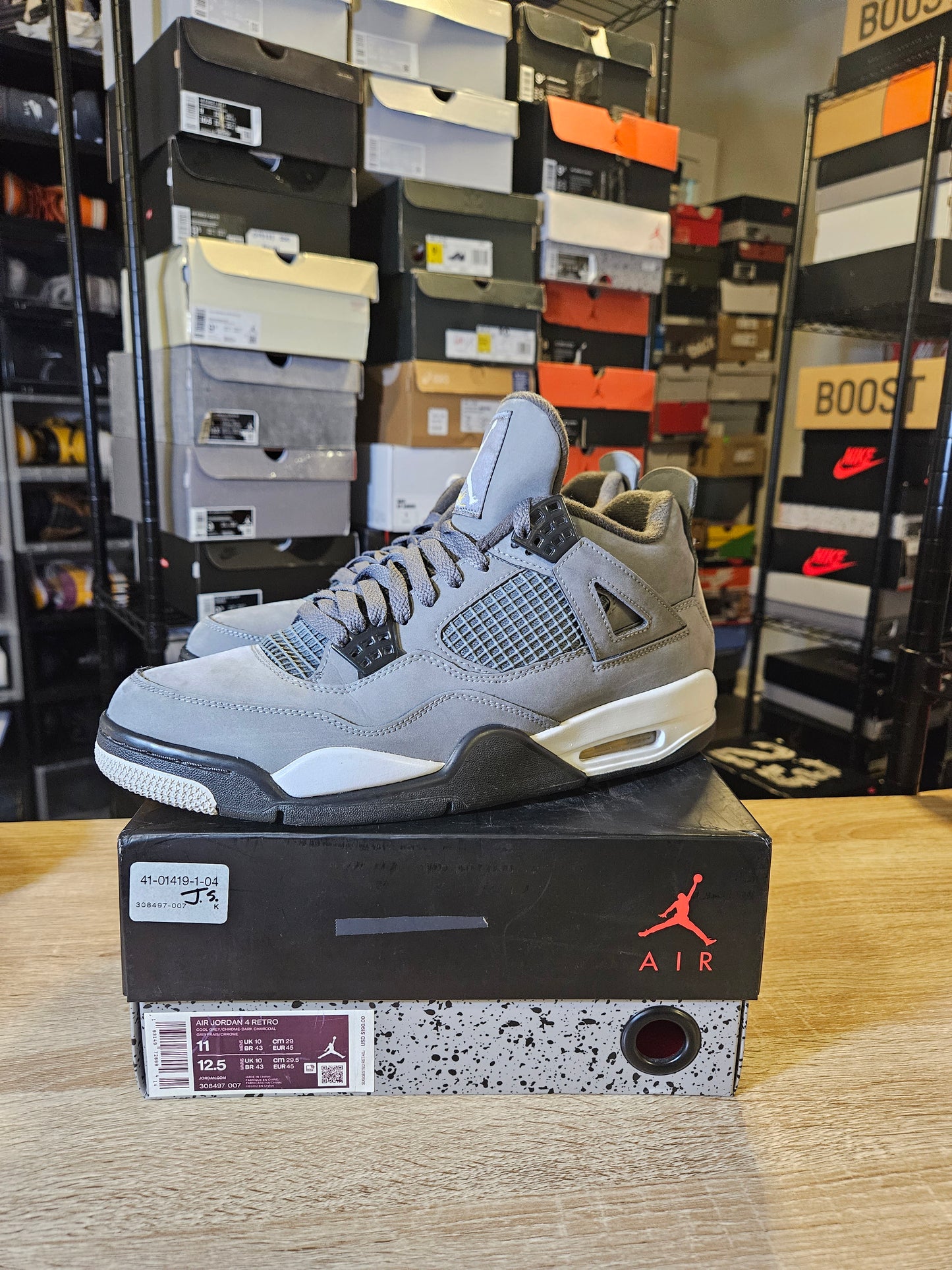 Size 11 - AJ 4 Retro Low Cool Grey