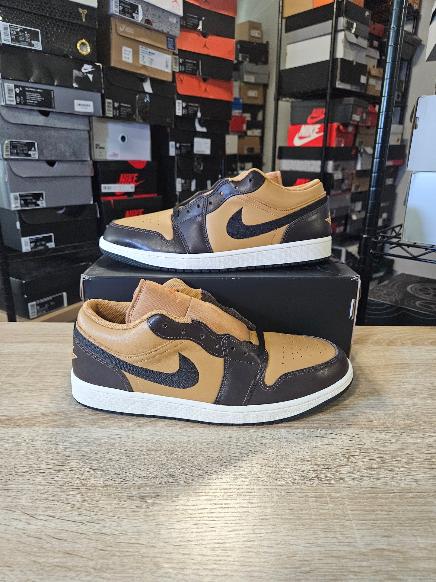 Size 13 - AJ 1 SE Low Flax Baroque Brown