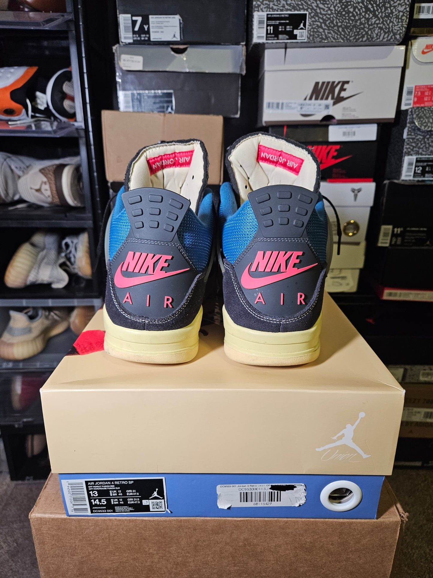 Size 13 - AJ 4 Retro x Union LA Mid Off Noir