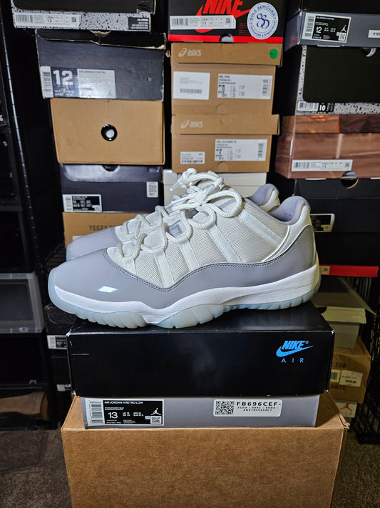 Size 13 - AJ 11 Retro Low Cement Grey