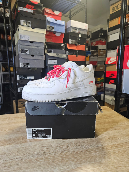 Size 10 - Air Force 1 x Supreme Low Box Logo - White