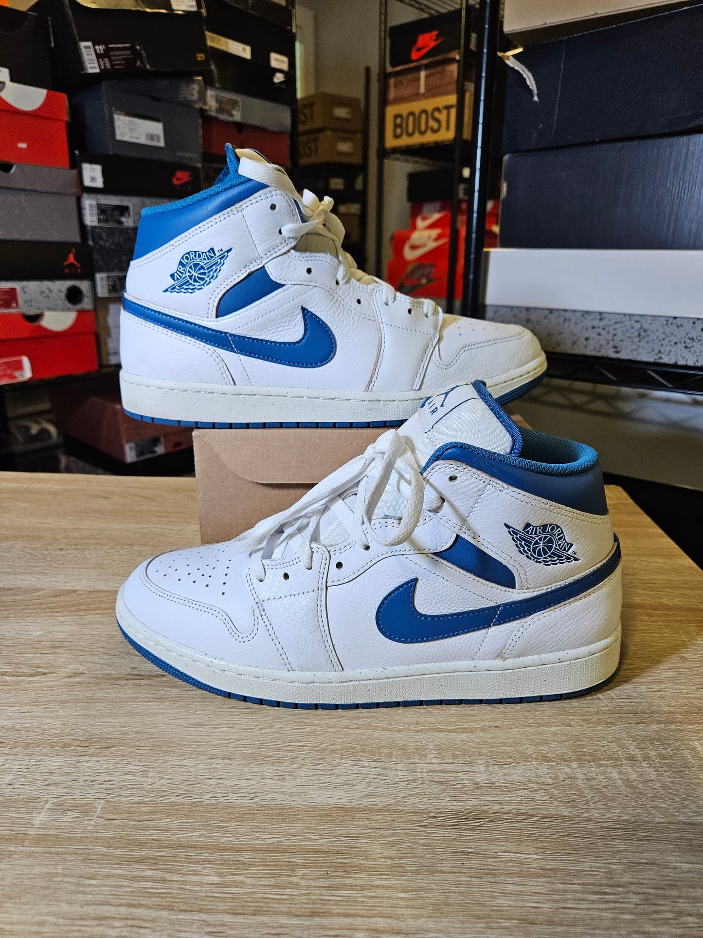 Size 12 - AJ 1 Mid Industrial Blue