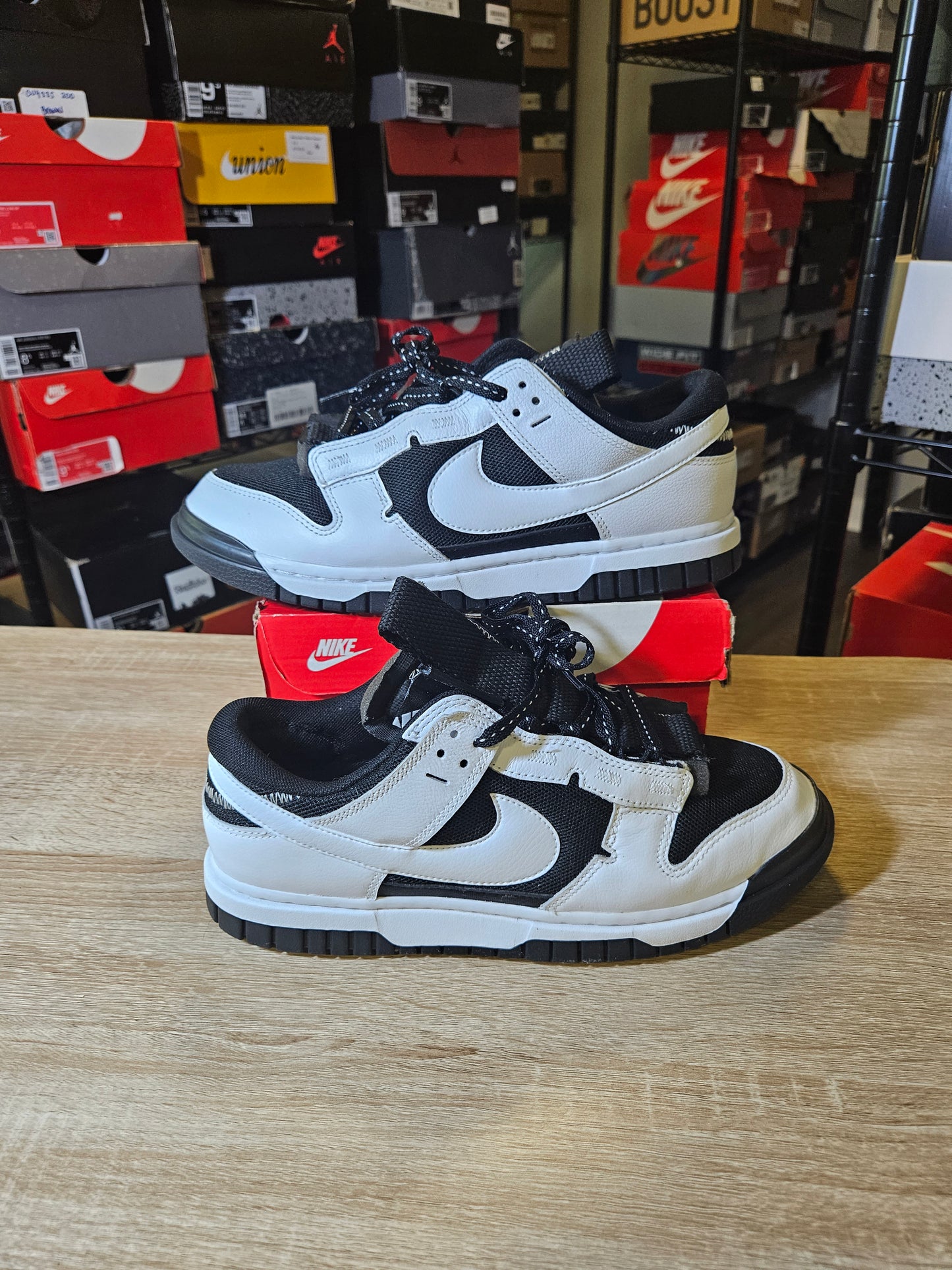 Size 9.5 - Air Dunk Jumbo Reverse Panda