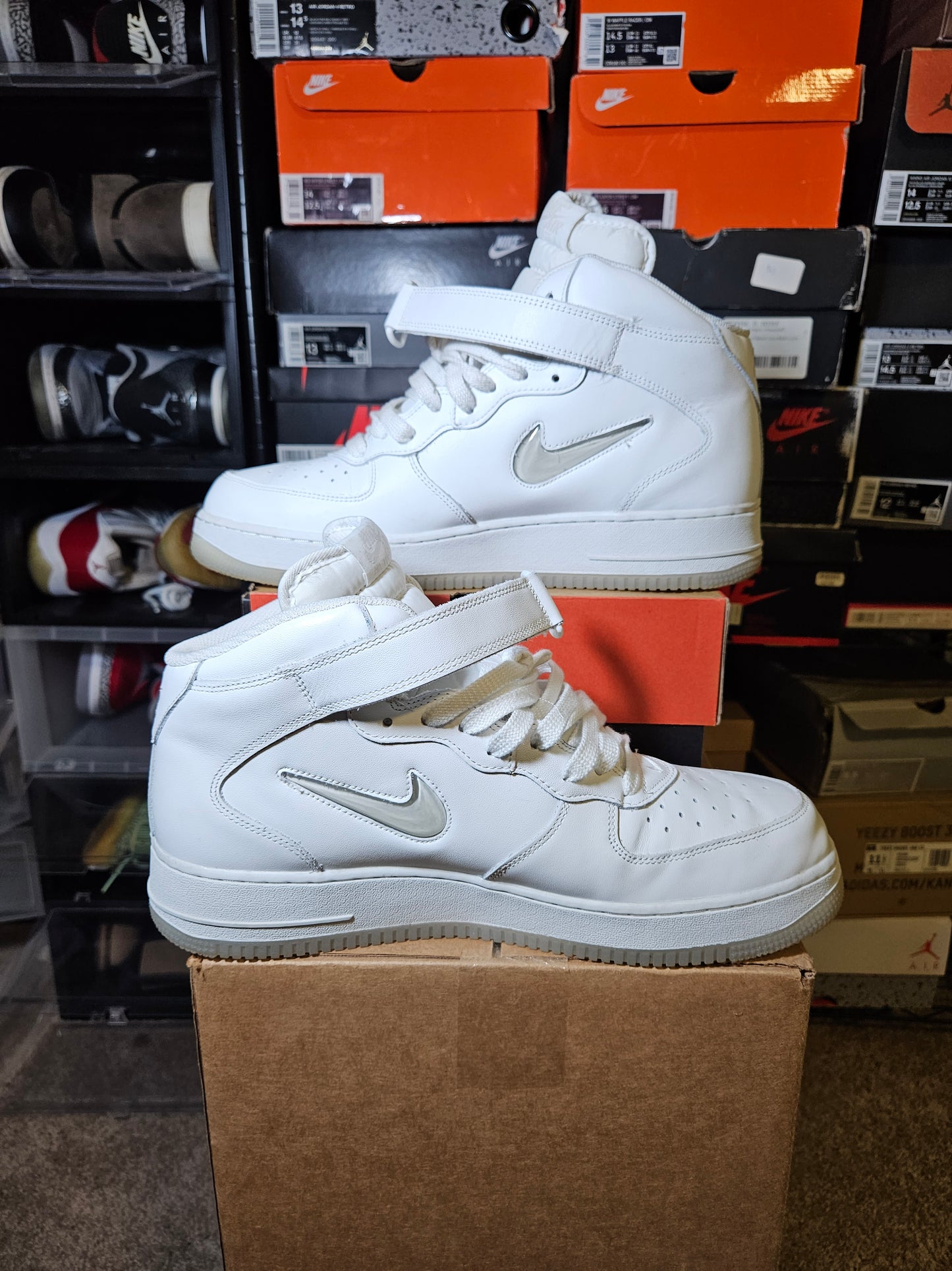 Size 13 - Air Force 1 Mid Color of the Month - Summit White