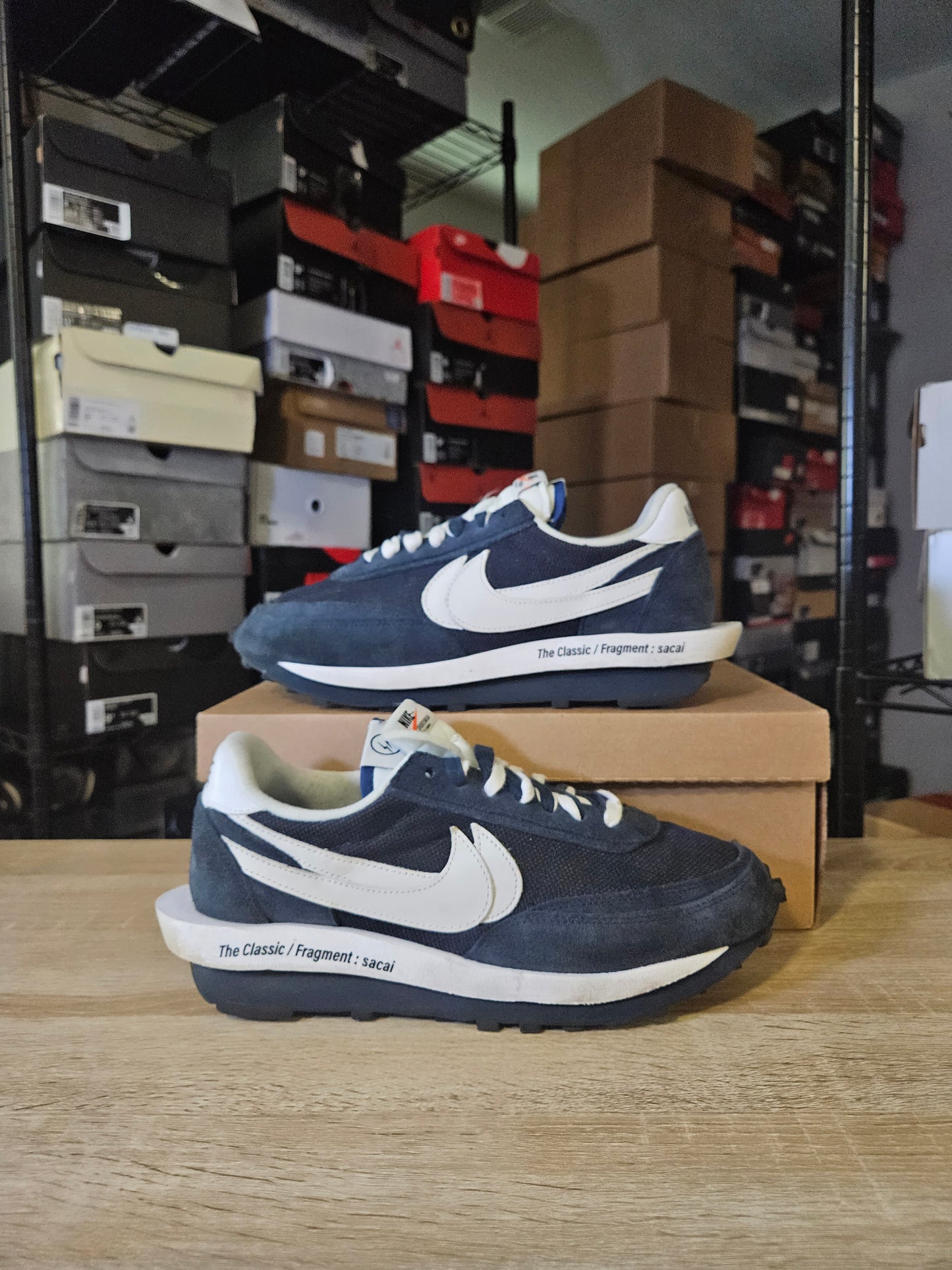 Size 11 - LDV Waffle x Fragment Design x sacai Low Blackened Blue