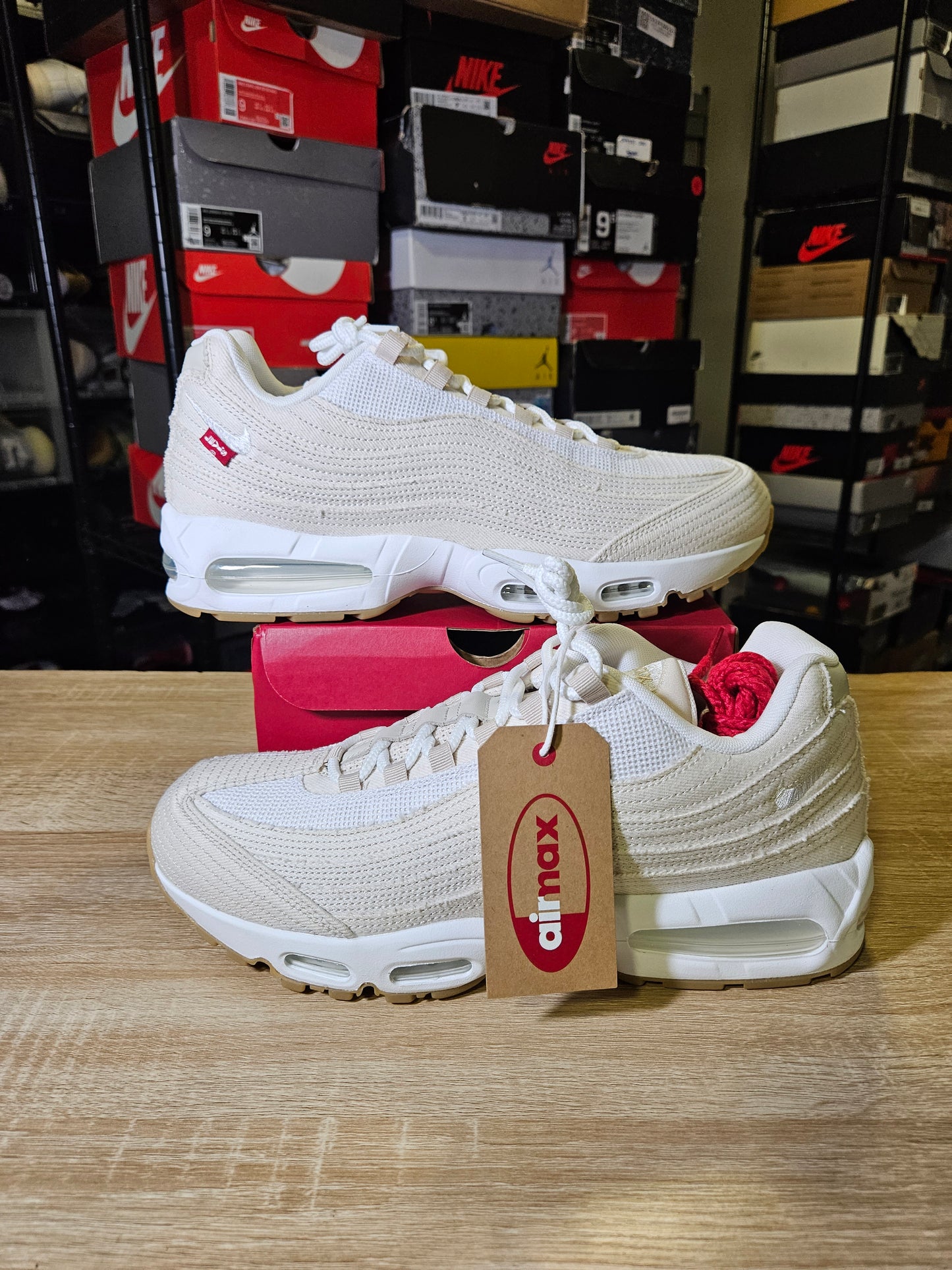 Size 13 - Levi's x Air Max 95 OG Light Orewood Brown