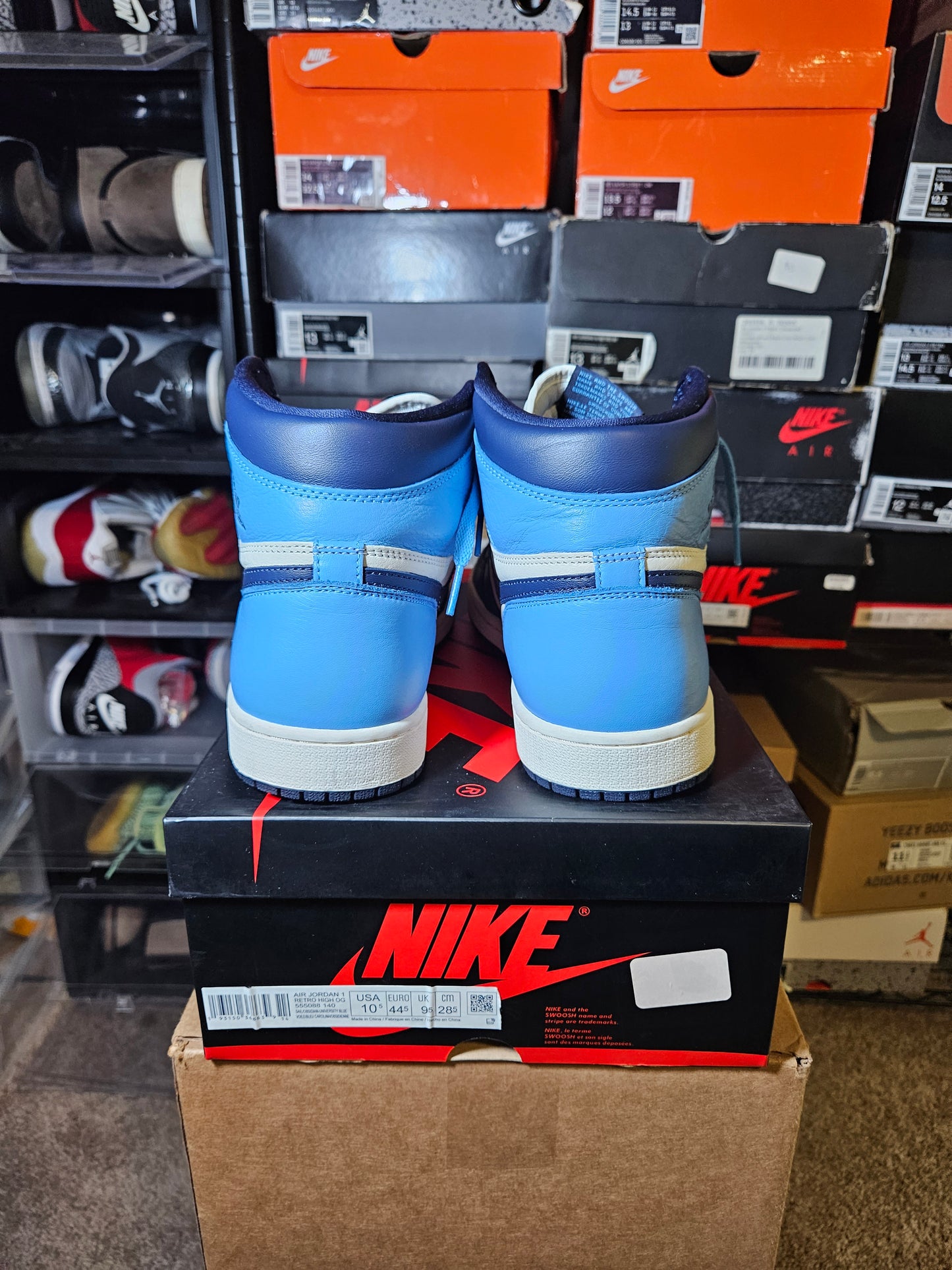 Size 10.5 - AJ 1 Retro OG High Obsidian UNC 2019