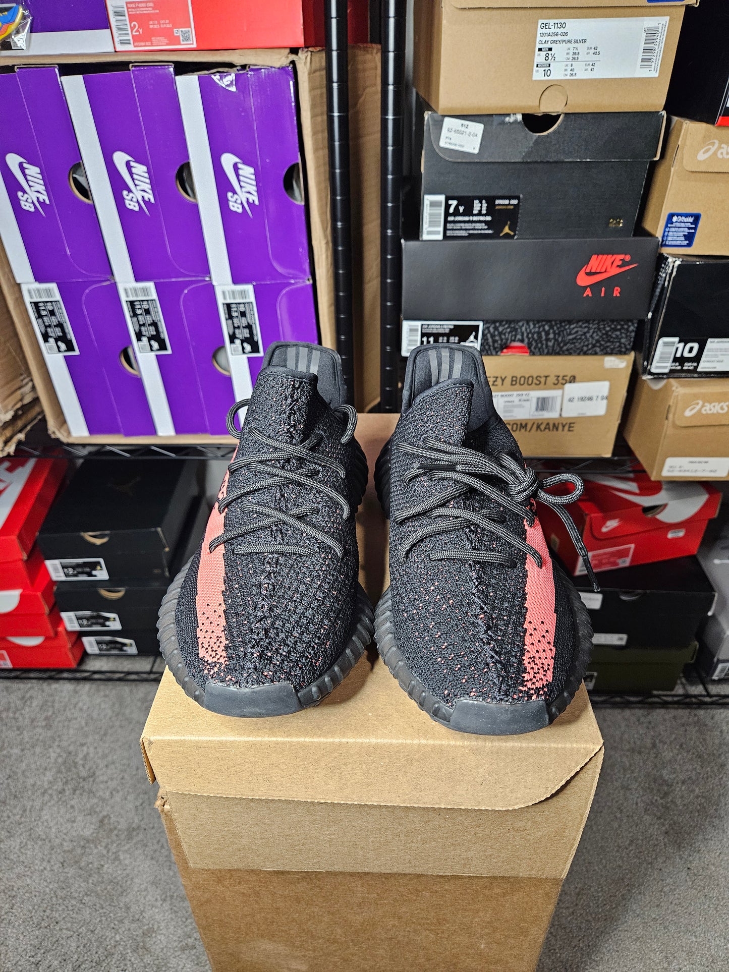 Size 7 - YZY Boost 350 V2 Low Red Stripe