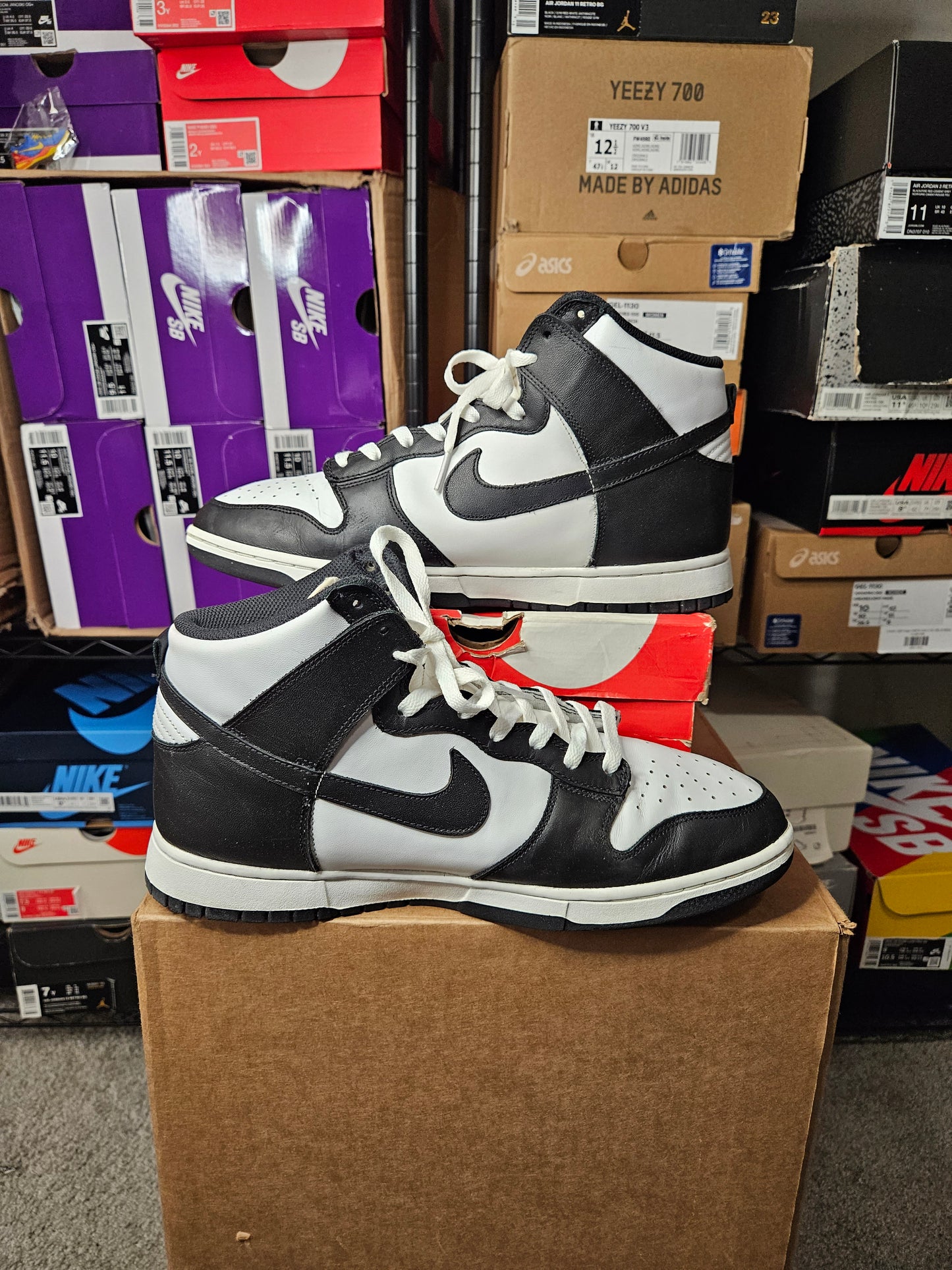 Size 11.5 - Dunk High Black White
