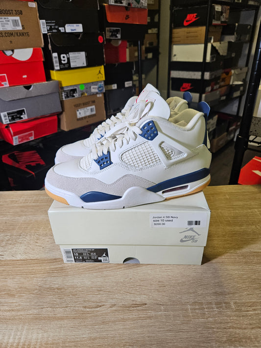 Size 10 - SB x AJ 4 Retro SP Navy