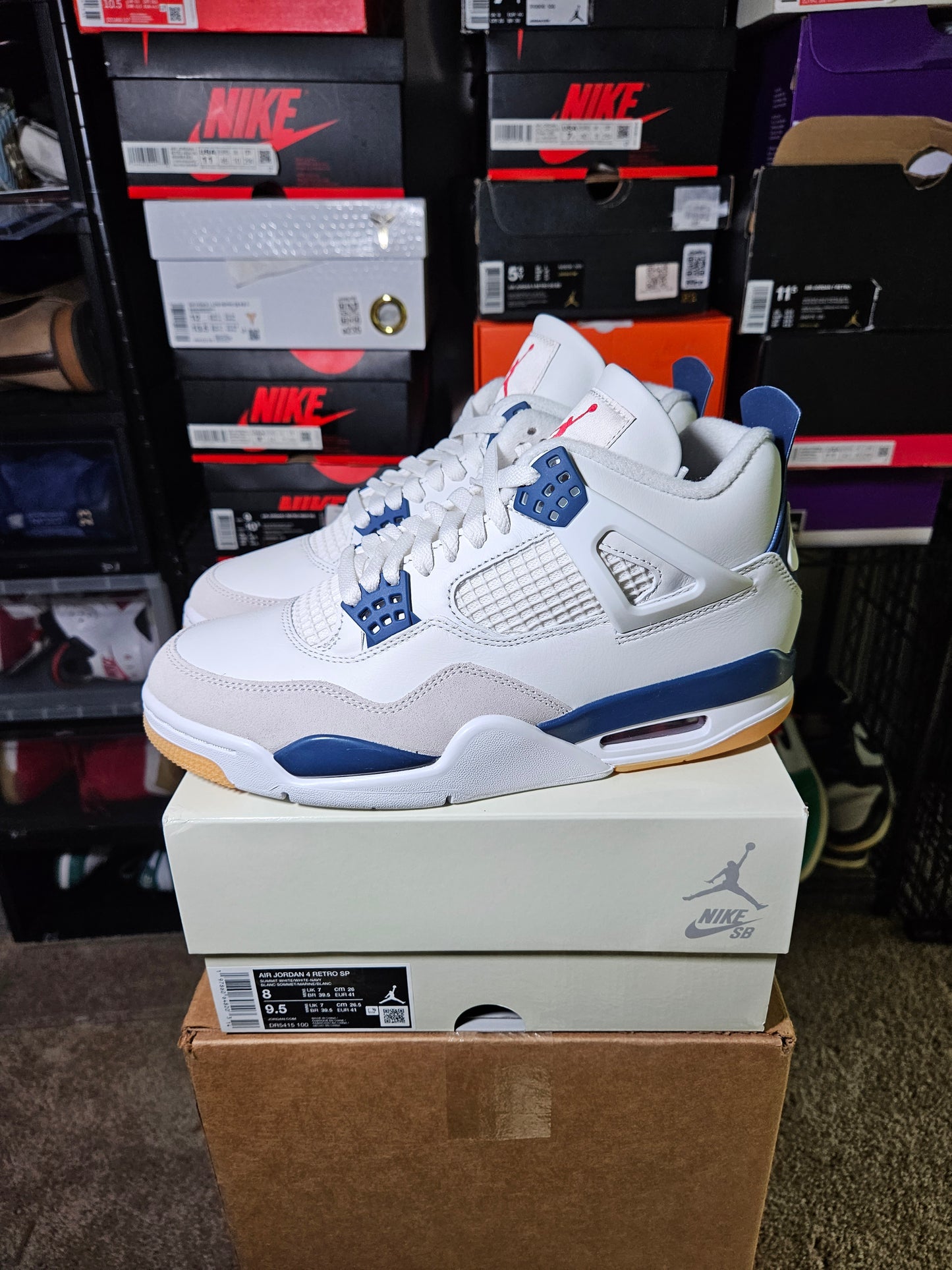 Size 8 - AJ 4 SB Navy