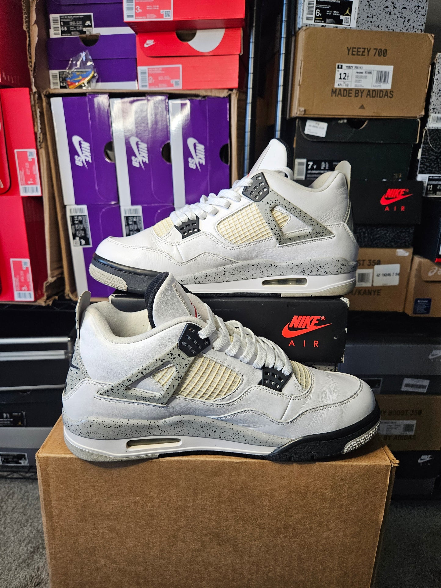 Size 11.5 - AJ 4 Retro OG Mid White Cement