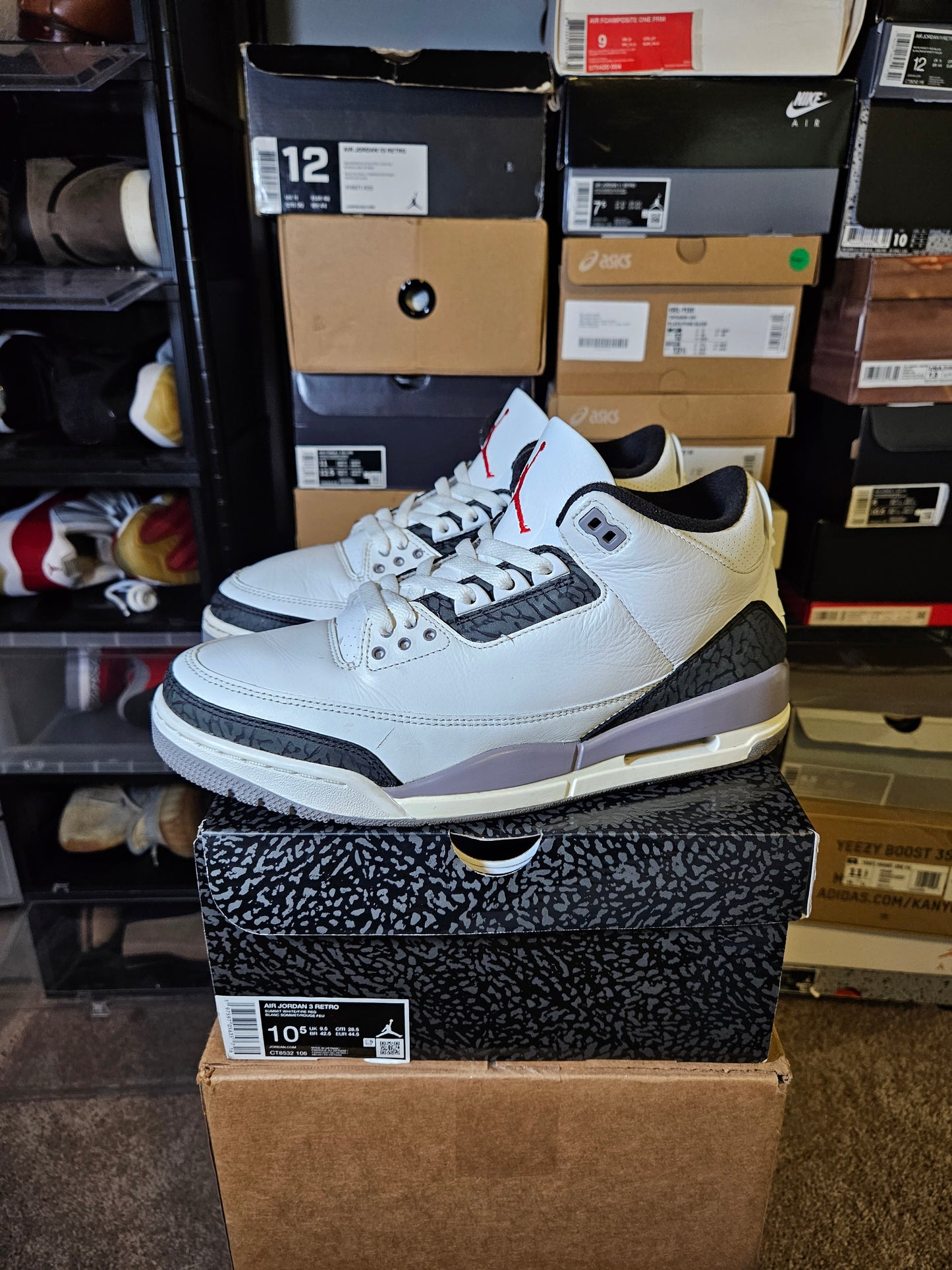 Size 10.5 - AJ 3 Retro Cement Grey