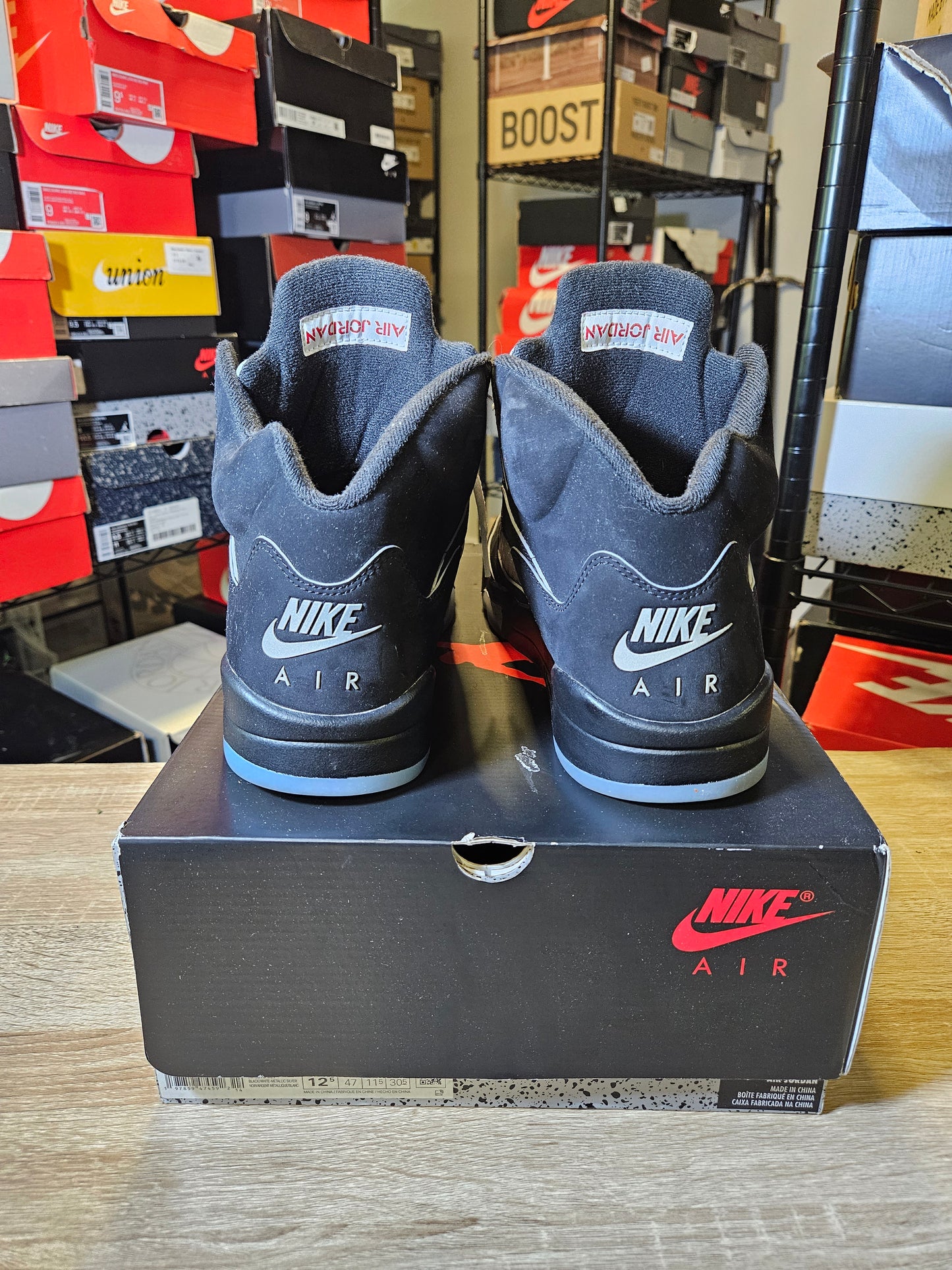 Size 12.5 - AJ 5 Retro OG Black Metallic Reimagined