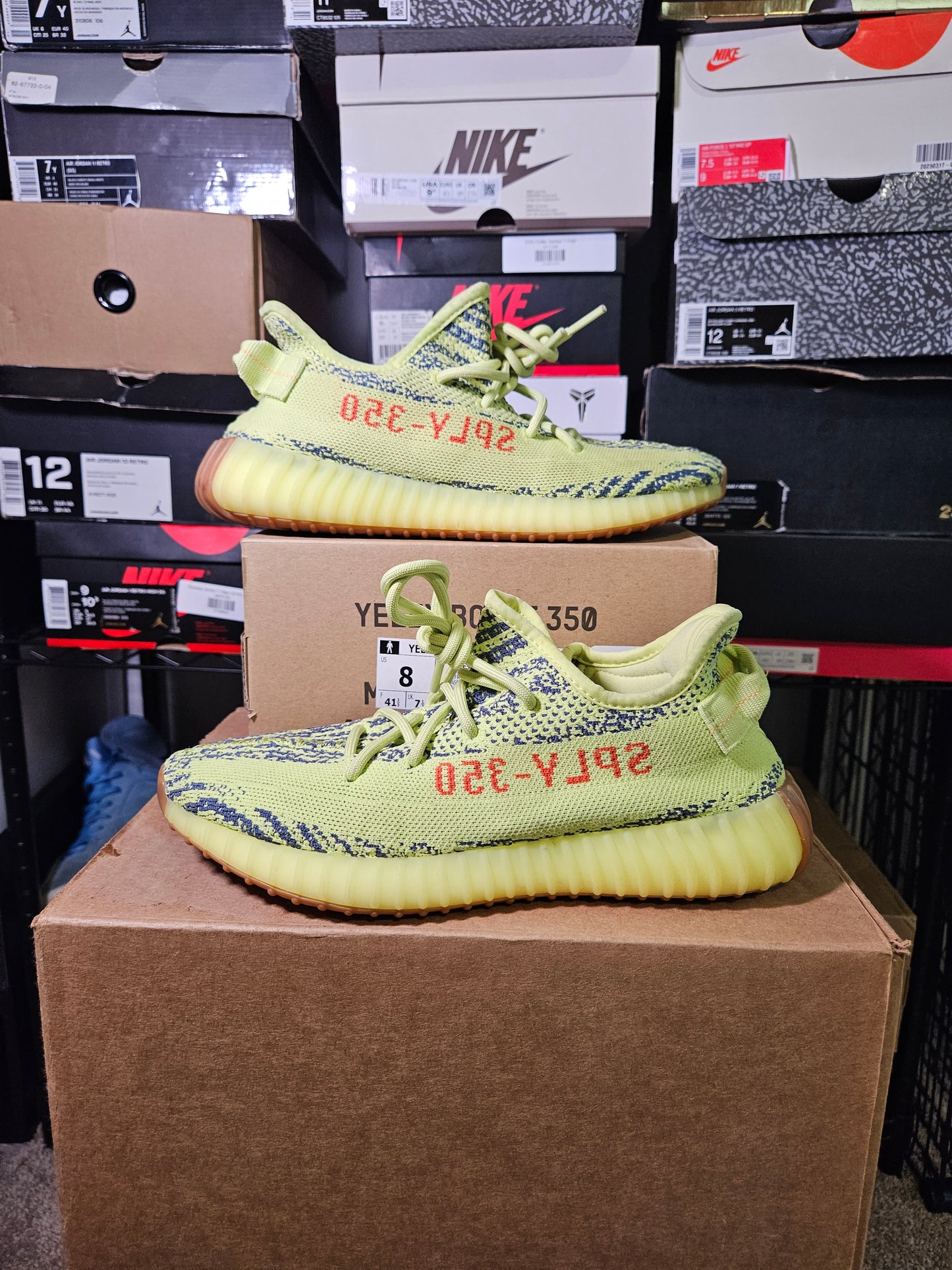 Size 8 - YZY 350 V2 Low Semi Frozen Yellow