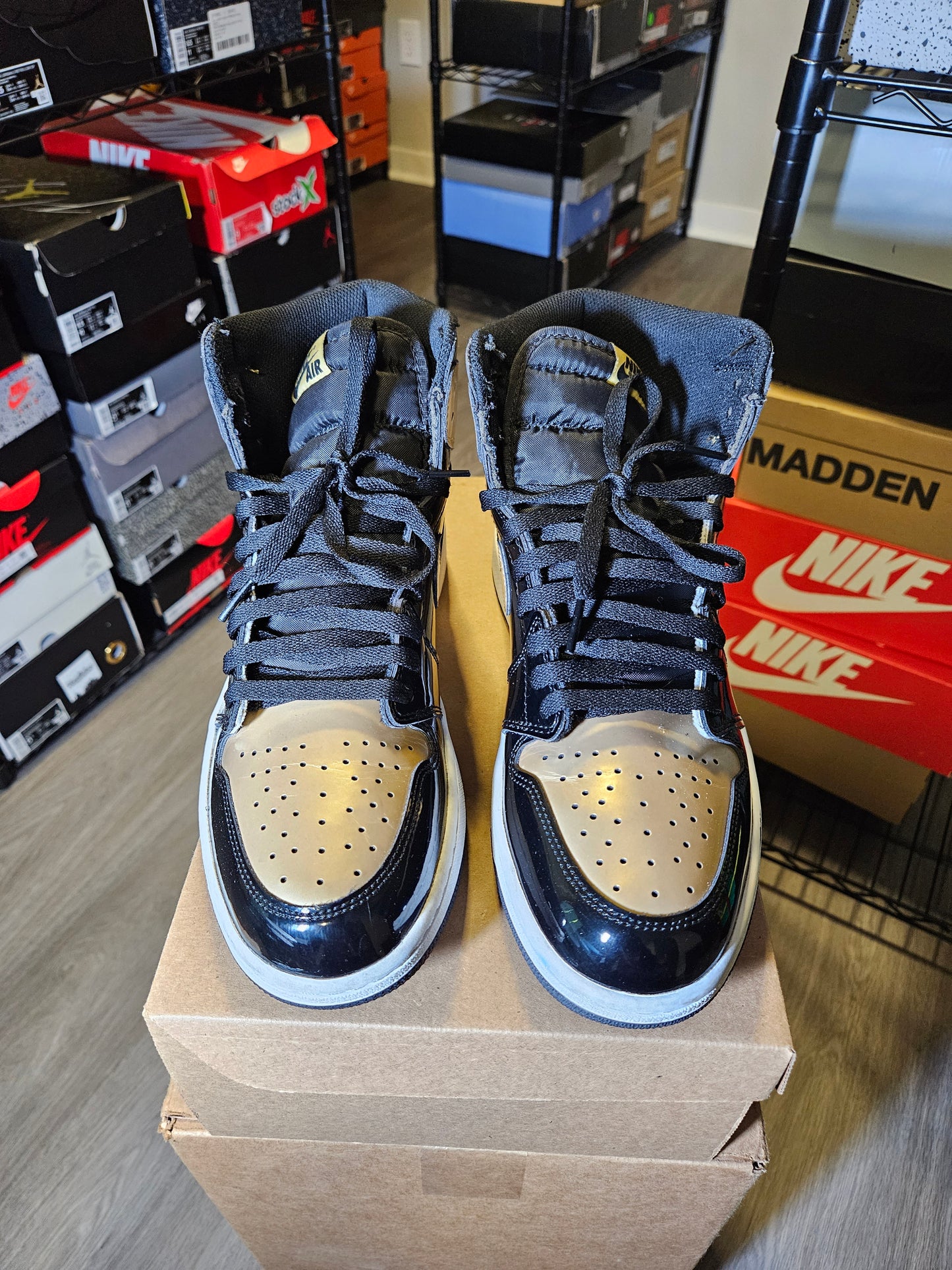 Size 10.5 - Air Jordan 1 Retro OG NRG High Gold Toe