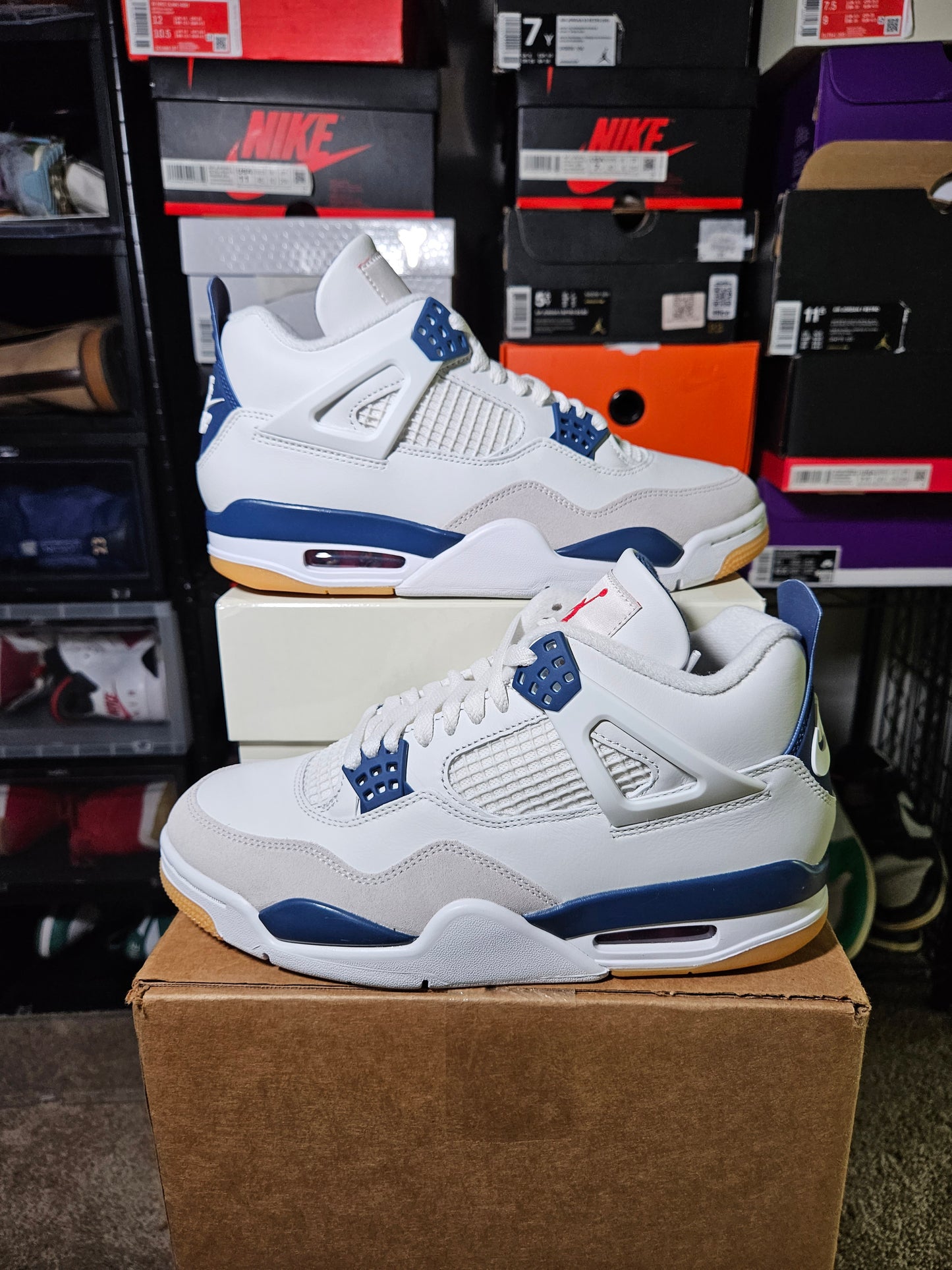 Size 8 - AJ 4 SB Navy