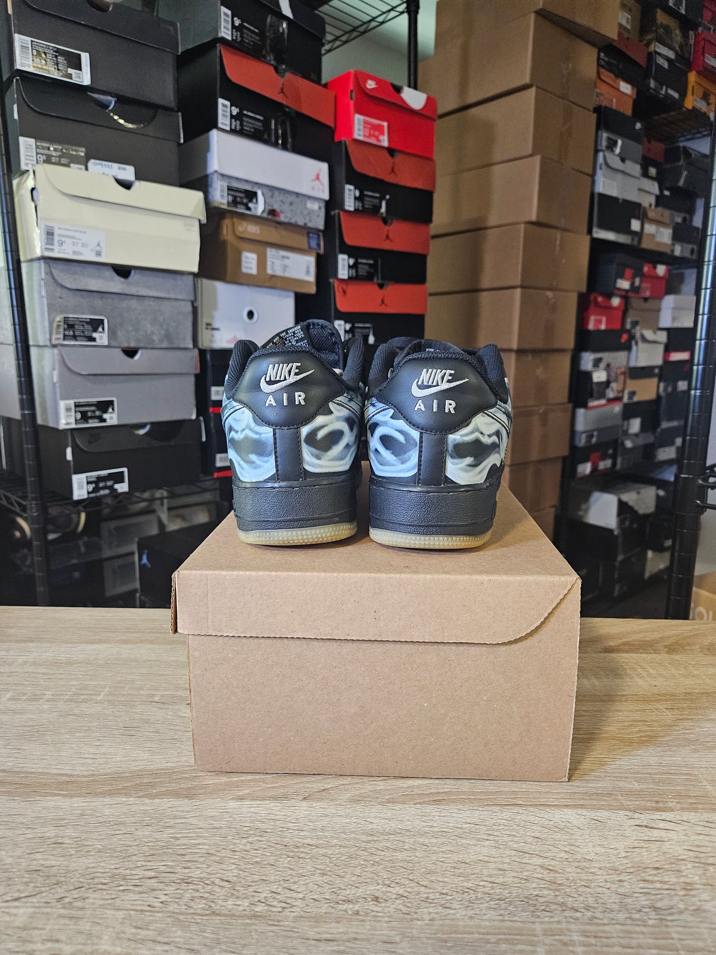 Size 10.5 - Air Force 1 '07 QS Black Skeleton