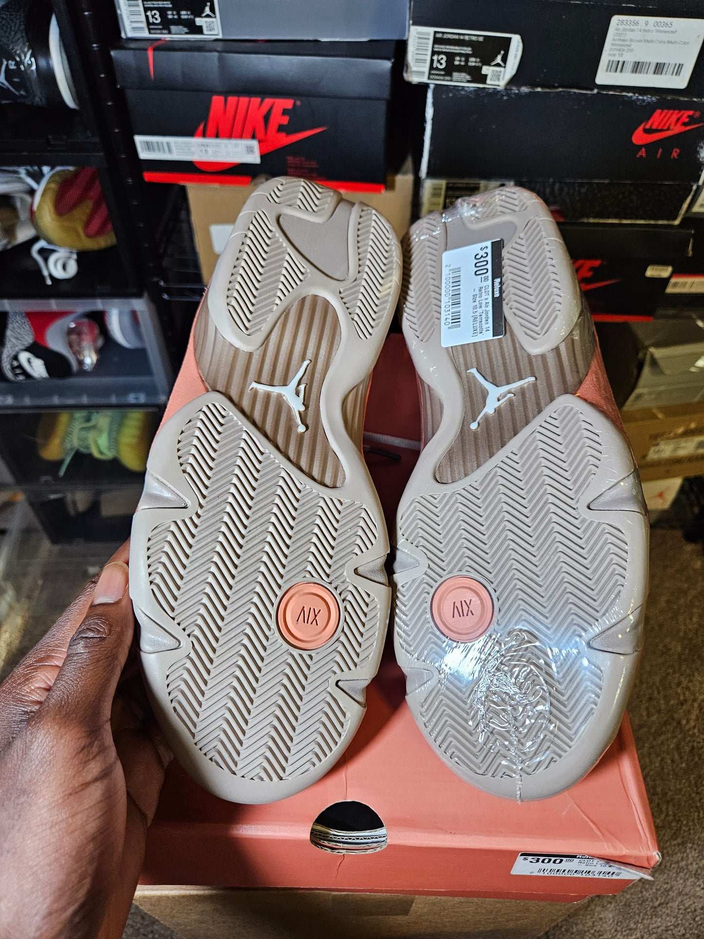 Size 10.5 - CLOT x AJ 14 Retro Low Terracotta