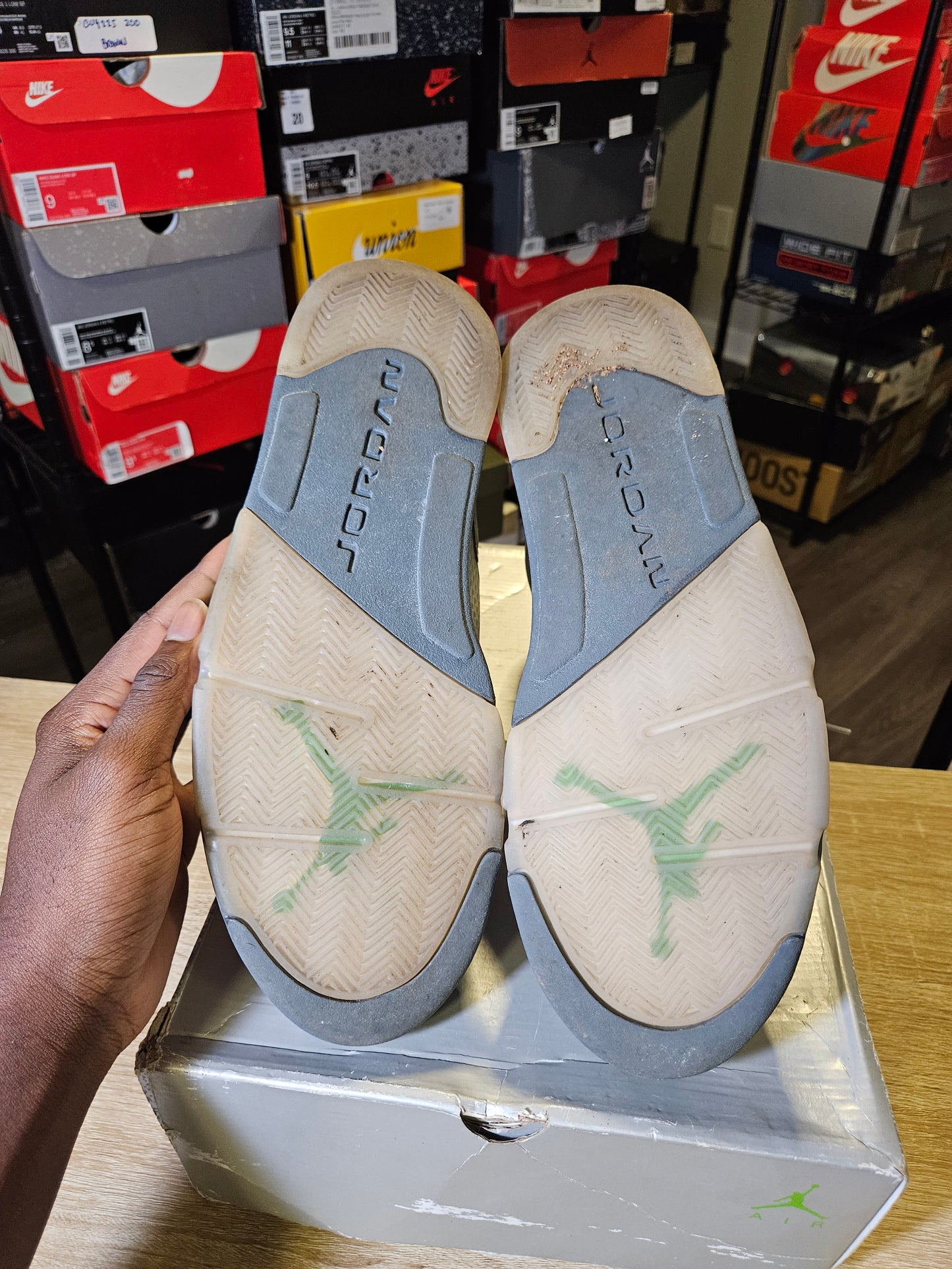 Size 12 - AJ 5 Retro Green Bean