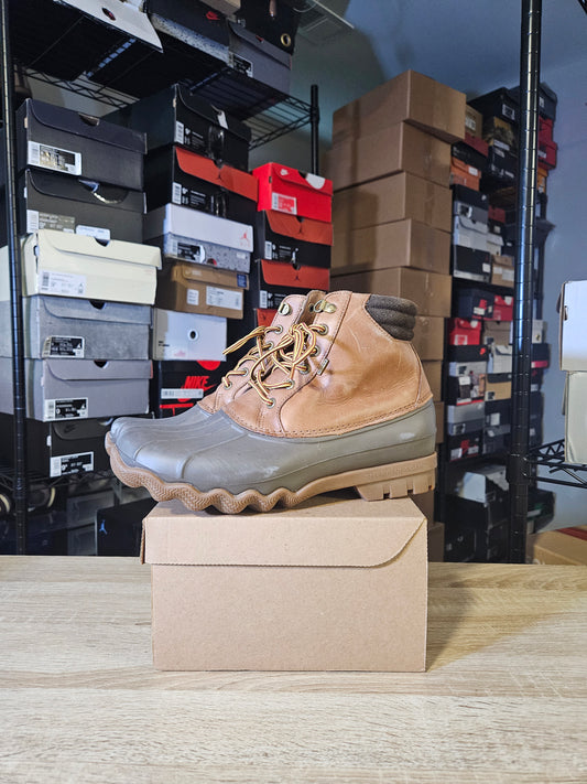 Size 10 - Sperry Top Sider Men’s Weather Duck Boots  Tan/Brown STS12126